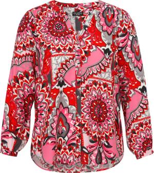 Fließende Viskosebluse mit Allover-Print