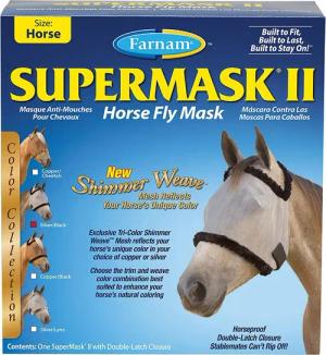 Fliegenmaske mit Ohrenschutz Farnam Supermask II Horse horse