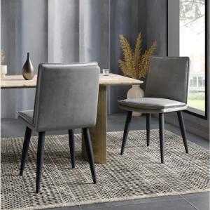 Flieks Esszimmerstuhl PU-Leder (Set, 2 St), 2er Set Polsterstühle Küchenstuhl Wohnzimmerstuhl Kunstleder