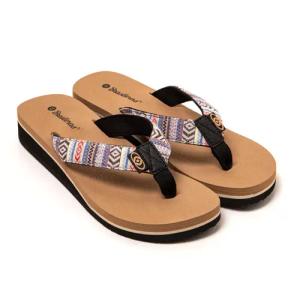 Flip Flops Damen Brasileras Beige mit Gummisohle
