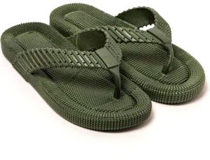 Flip Flops Herren Brasileras Militärgrün mit Gummisohle