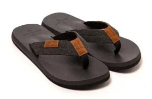 Flip Flops Herren Brasileras Schwarz mit Gummisohle