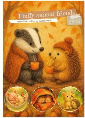 Fluffy animal friends - Animal friendships for everyday life (Wall Calendar 2026 DIN A4 portrait), CALVENDO 12 Month Wall Calendar
