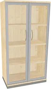 fm Aktenschrank Sidney, 4260267329344 königsahorn, Acrylglas klar 3 Fachböden 80,0 x 44,2 x 151,7 cm