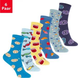 Footstar Freizeitsocken Bunte Kinder Baumwoll Basic Socken (6 Paar) Fun Motive