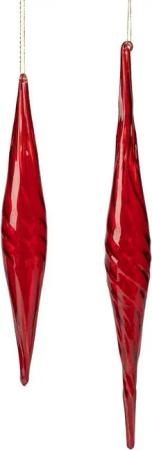 formano Hängedekoration Zapfen, Höhe: 40cm, Farbe: Rot, Motiv: Tropfen