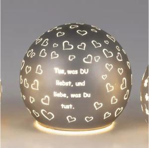 formano Kugelleuchte Sprüche, mit Timerfunktion, Grau, Motiv: Sprüche, Höhe: cm