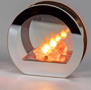 formano LED Dekolicht LED Deko Licht Spiegelfeuer 14cm Stimmungslicht Glas mit Timer 6h/18h, LED fest integriert