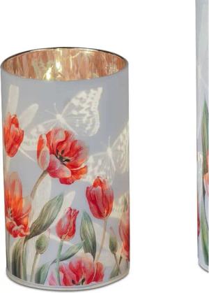 formano Nachttischlampe Frühlingszeit, mit Timerfunktion, Mehrfarbig, Motiv: Tulpen, Höhe: 15.5cm