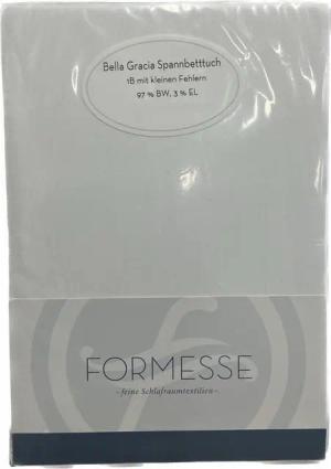 Formesse Spannbettlaken 1b Ware Bella Gracia Spannbetttuch Weiß, Gummizug: Flexima Rundumgummizug, (2 Stück), 1B Qualität mit kleinen Fehlern