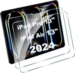 Forrlite Schutzfolie Panzerglas für iPad Pro 13/iPad Air 13 Zoll 2025/ 2024 Schutzfolie, (Displayschutz Kompatibel mit iPad Air 13/iPad Pro 13 Zoll, iPad Air 13 Zoll (2025 M3/2024 M2)/ iPad Pro 13 Zoll 2024 (M4), 9H Härte 2.5D[Hohe Auflösung][Anti-Bläsche