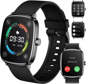 Forrlite Smartwatch Herren mit Telefonfunktion, 1.43" AMOLED Smartwatch (Anzeige, 2*Uhrenarmbänder, IP68 Wasserdicht cm) Fitness Tracker mit 24/7 Pulsmesser,Schlaf, und SpO2-Überwachung, 112 Sportmodi für iOS/Android
