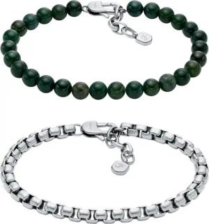 Fossil Armband Set Schmuck Geschenk Edelstahl Armschmuck JEWELRY (Set, 2-tlg), mit Achat