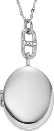 Fossil Kette mit Anhänger Schmuck Geschenk Edelstahl Halskette JEWELRY, mit Glasstein