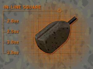 Fox Camotex Square In-Line Leads Grooved 3,0Oz 85g