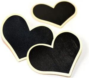 Frau WUNDERVoll Tafel 12 Tafeln aus Holz - Herz, 9 cm (H) x 10 cm (B) - / Täfelchen / Memota