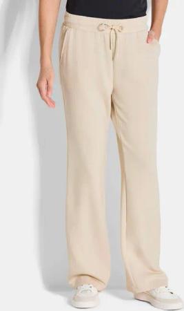 Freizeithose aus weichem Viskose-Jersey - stein - Gr. 48 von Goldner Fashion