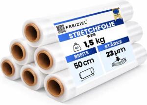 Freiziel Schutzfolie 6 x Stretchfolie 50cm 1,5 kg 23my