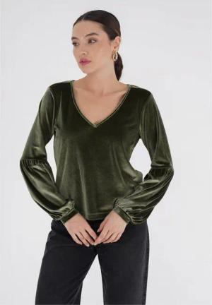 freshlions Langarmshirt Viveka (1-tlg) aus samtig, weichem Stoff hergestellt