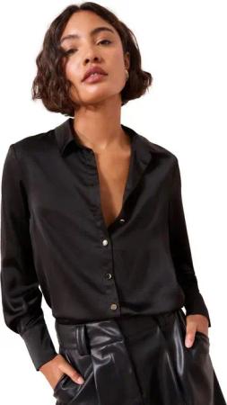 Friends Like These Hemdbluse Friends Like These Durchgeknöpfte Satinbluse (1-tlg)