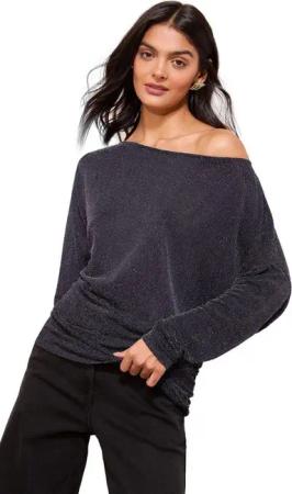 Friends Like These Langarmbluse Friends Like These Schimmerndes Oberteil (1-tlg)