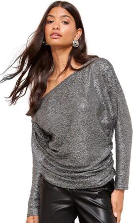 Friends Like These Langarmbluse Friends Like These Schimmerndes Oberteil (1-tlg)