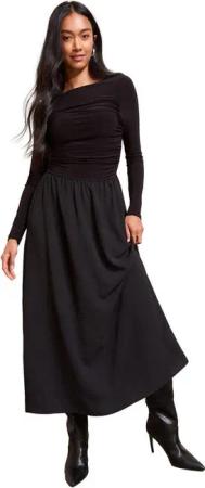 Friends Like These Midikleid Friends Like These Gerafftes 2-in-1 Midikleid (1-tlg)