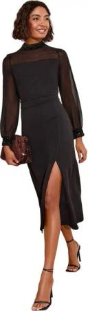 Friends Like These Midikleid Friends Like These Scuba/Chiffon-Midikleid Regular (1-tlg)