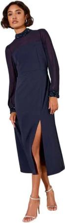 Friends Like These Midikleid Friends Like These Scuba/Chiffon-Midikleid Regular (1-tlg)