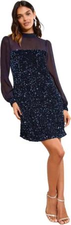 Friends Like These Minikleid Friends Like These Samt-Minikleid, Petite (1-tlg)