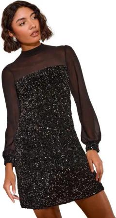 Friends Like These Minikleid Friends Like These Samt-Minikleid, Regular (1-tlg)