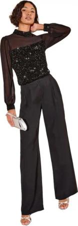 Friends Like These Paillettenshirt Friends Like These Bluse mit Stehkragen (1-tlg)