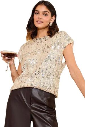 Friends Like These Paillettenshirt Friends Like These Paillettenbluse, Regular (1-tlg)