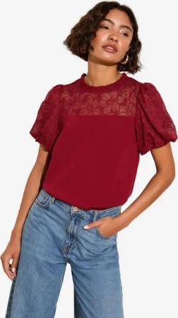 Friends Like These Spitzenbluse Friends Like These Bluse mit Puffärmeln (1-tlg)