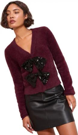 Friends Like These Strickjacke Friends Like These Pailletten-Strickjacke, Regular (1-tlg)