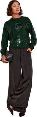 Friends Like These Strickpullover Friends Like These Pailletten-Argylepullover (1-tlg)