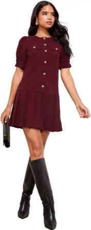 Friends Like These Vokuhila-Kleid Friends Like These Mini-Schößchenkleid, Kurzgröße (1-tlg)