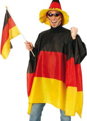 Fries Allwetterjacke Deutschland Fan EM Cape Umhang 90 x 150 cm Europameisterschaft