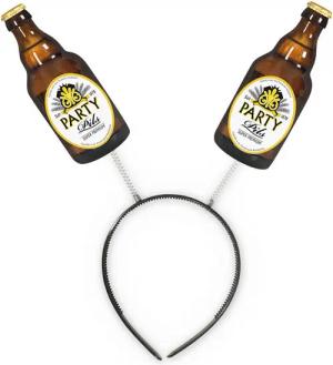Fries Haarreif Haarreif Happy Wabbles Stubbi Bier Bierflaschen Karneval Party, 1-tlg., Bier Wobbles