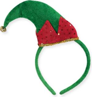 Fries Kostüm Kostüm Haarreif Wichtel Mütze mit Glöckchen Weihnachten Karneval