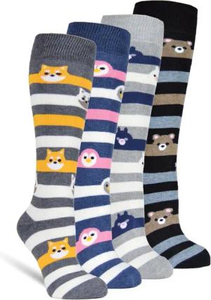 Frostfighter Kniestrümpfe Damen Thermokniestrümpfe Winterkniestrümpfe (4-Paar) Vollfrottee Innenfutter, Thermo