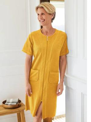 Frottee-Hauskleid Reißverschluss