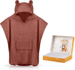 Fuchs & Panda Badeponcho Kuscheliger Badeponcho Baby und Kinder (0-4Jahre) aus 100% Bambus, 100% Bambus: Antimikrobiell, Atmungsaktiv, Hypoallergen, Superweich