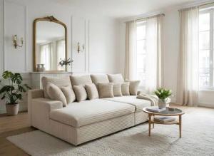 Fun Möbel Big-Sofa Megasofa FUN LOREA in Stoff Tilia, Rundumbezug