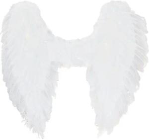 Funny Fashion Kostüm-Flügel Engelsflügel 50 x 50 cm, Federn Weiß