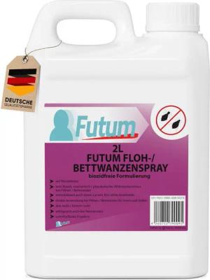 FUTUM Insektenspray Anti-Bettwanzen-Spray Floh-Mittel Ungeziefer-Spray, 2 l, auf Wasserbasis, geruchsarm, brennt / ätzt nicht, biozidfreie Formel
