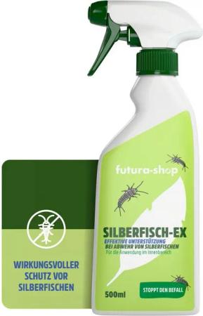 Futura-Shop Insektenspray Silberfische Spray, Alternative zu Silberfischfalle, 500 ml