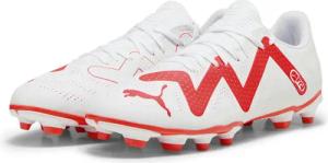 FUTURE PLAY FG/AG Fußballschuhe Herren PUMA White Fire Orchid Red