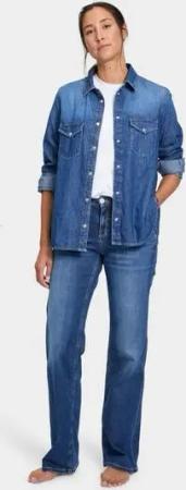 FUTURE:PEOPLE. 06:00 WIDE LEG - MID WAIST- Damen Jeans aus leichtem Stretch-Denim aus Bio-Baumwoll/ Tencel-Mix (30600 1 1004)