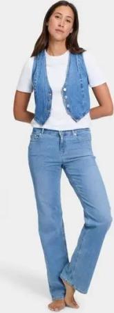 FUTURE:PEOPLE. 06:00 WIDE LEG - MID WAIST- Damen Jeans aus leichtem Stretch-Denim aus Bio-Baumwoll/ Tencel-Mix (30600 1 1004)
